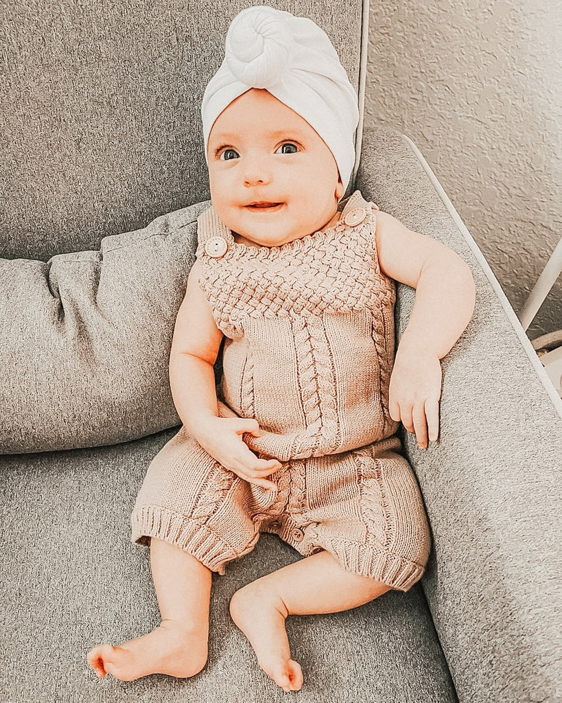 Rosy Brown Knitted Romper - jackandbo.com