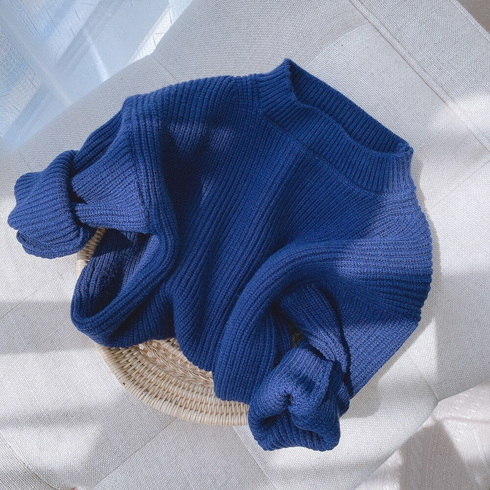 Solid Knit Sweater - jackandbo.com