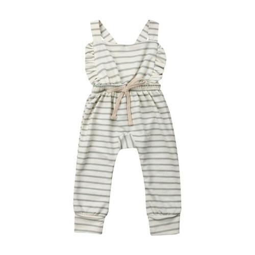 Backless Plain & Striped Jumpsuit - jackandbo.com